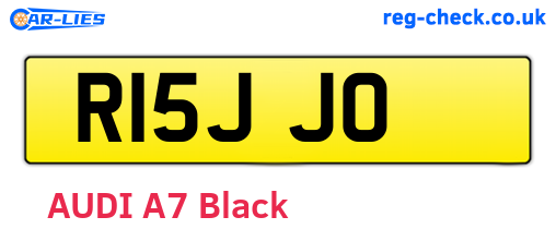 R15JJO are the vehicle registration plates.