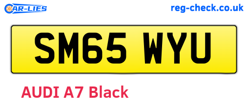 SM65WYU are the vehicle registration plates.