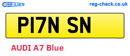 P17NSN are the vehicle registration plates.