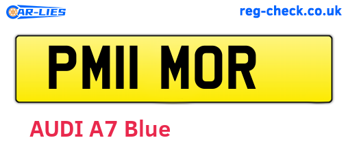 PM11MOR are the vehicle registration plates.