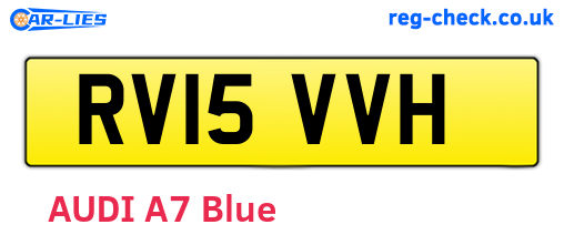 RV15VVH are the vehicle registration plates.