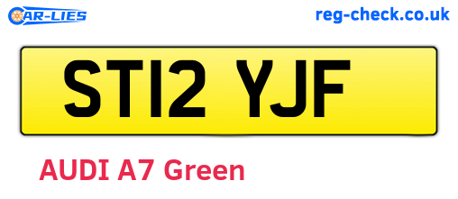 ST12YJF are the vehicle registration plates.