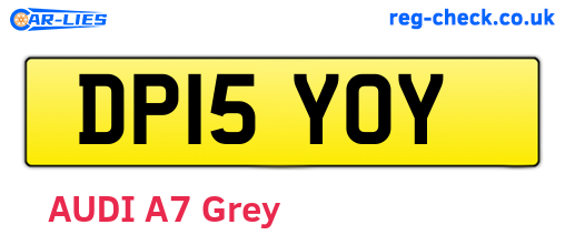 DP15YOY are the vehicle registration plates.