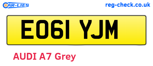 EO61YJM are the vehicle registration plates.