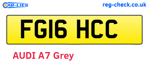 FG16HCC are the vehicle registration plates.