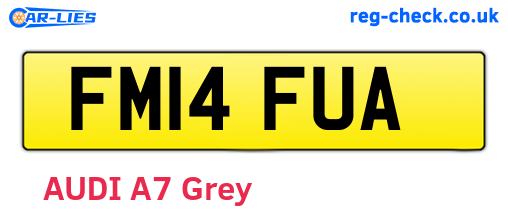 FM14FUA are the vehicle registration plates.