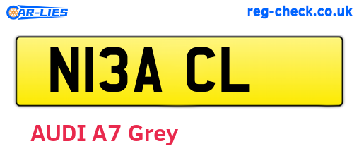 N13ACL are the vehicle registration plates.