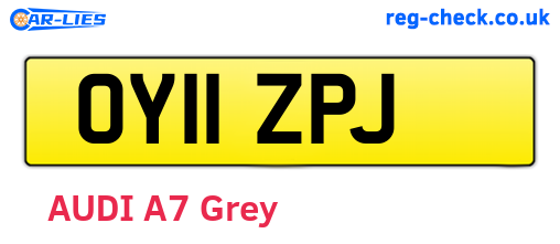 OY11ZPJ are the vehicle registration plates.