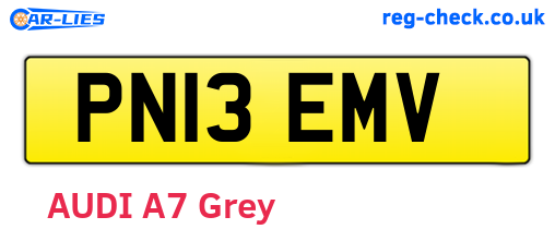 PN13EMV are the vehicle registration plates.