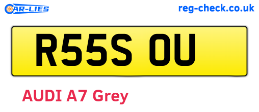 R55SOU are the vehicle registration plates.