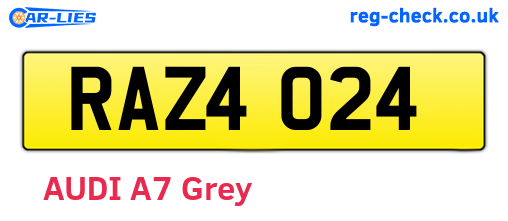 RAZ4024 are the vehicle registration plates.