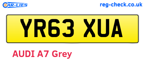 YR63XUA are the vehicle registration plates.