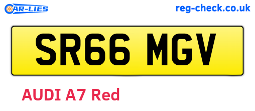 SR66MGV are the vehicle registration plates.