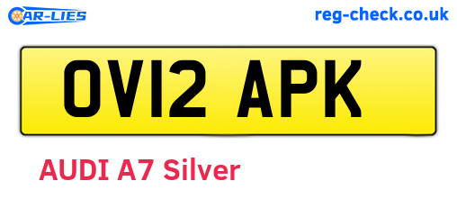OV12APK are the vehicle registration plates.