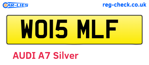 WO15MLF are the vehicle registration plates.