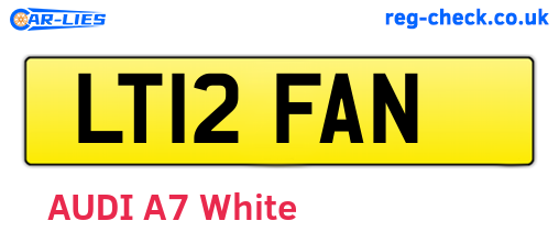 LT12FAN are the vehicle registration plates.