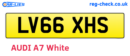 LV66XHS are the vehicle registration plates.