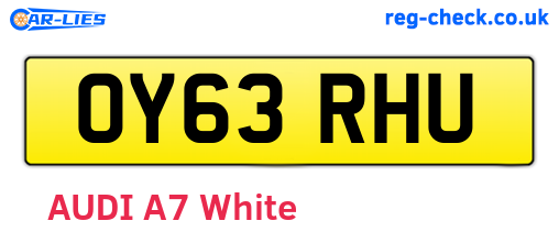 OY63RHU are the vehicle registration plates.