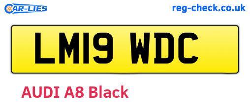 LM19WDC are the vehicle registration plates.