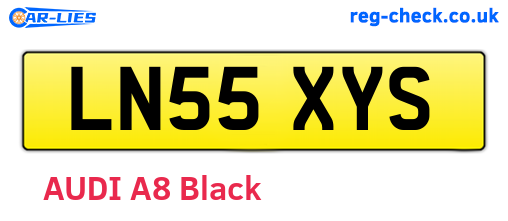LN55XYS are the vehicle registration plates.
