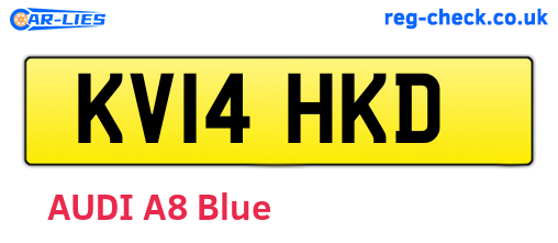 KV14HKD are the vehicle registration plates.