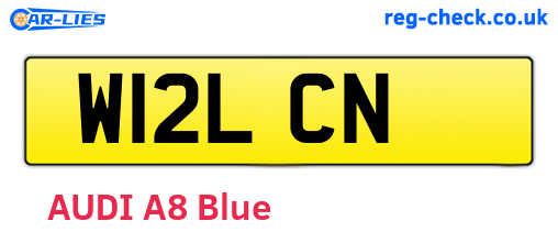 W12LCN are the vehicle registration plates.