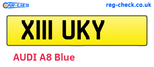 X111UKY are the vehicle registration plates.