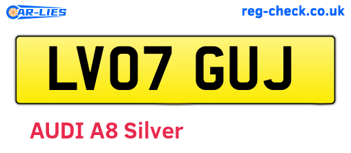 LV07GUJ are the vehicle registration plates.