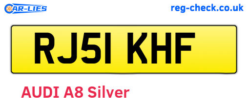 RJ51KHF are the vehicle registration plates.