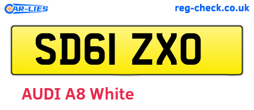 SD61ZXO are the vehicle registration plates.