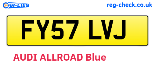 FY57LVJ are the vehicle registration plates.