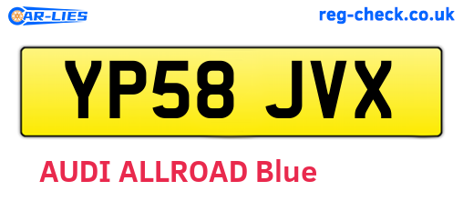 YP58JVX are the vehicle registration plates.
