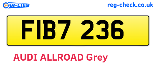 FIB7236 are the vehicle registration plates.