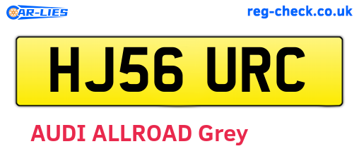 HJ56URC are the vehicle registration plates.