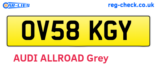 OV58KGY are the vehicle registration plates.