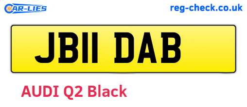JB11DAB are the vehicle registration plates.