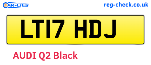 LT17HDJ are the vehicle registration plates.