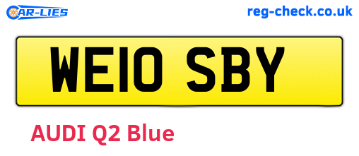 WE10SBY are the vehicle registration plates.
