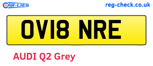OV18NRE are the vehicle registration plates.