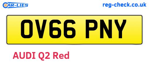 OV66PNY are the vehicle registration plates.