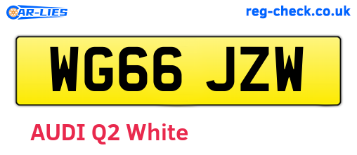 WG66JZW are the vehicle registration plates.