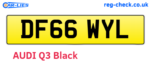 DF66WYL are the vehicle registration plates.