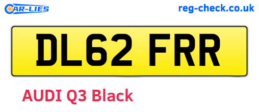 DL62FRR are the vehicle registration plates.