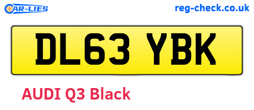 DL63YBK are the vehicle registration plates.
