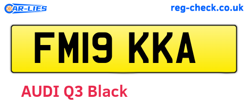 FM19KKA are the vehicle registration plates.