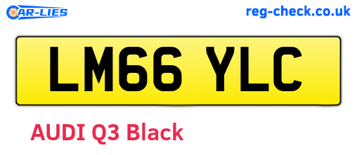 LM66YLC are the vehicle registration plates.
