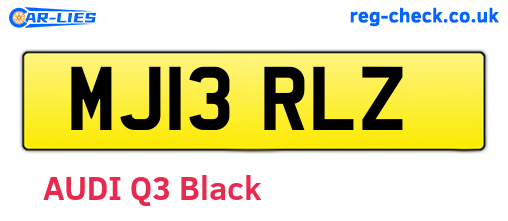 MJ13RLZ are the vehicle registration plates.