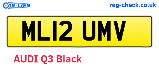 ML12UMV are the vehicle registration plates.