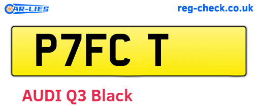 P7FCT are the vehicle registration plates.