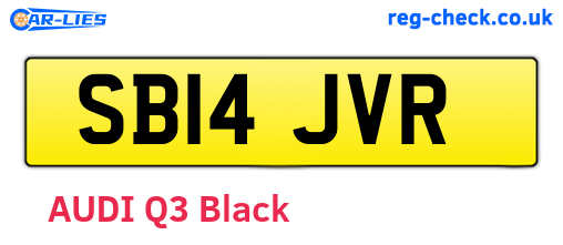 SB14JVR are the vehicle registration plates.